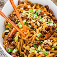 Stir Fried Asian style Udon Noodle with